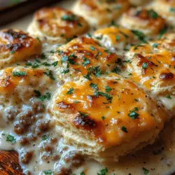 To truly appreciate the Savory Biscuit & Sausage Gravy Casserole, it’s essential to delve into its individual components. Each element contributes to the overall flavor and texture, transforming simple ingredients into a comforting meal that warms the heart.