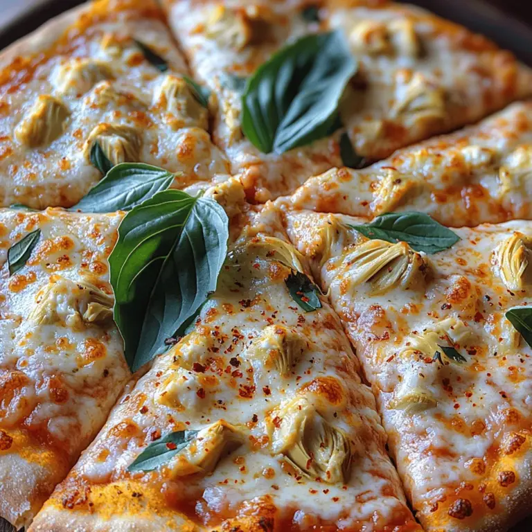 Artichoke Delight Pizza is a delightful culinary creation that elevates the traditional pizza experience by incorporating the robust flavors of artichokes, creamy cheeses, and an array of aromatic toppings. This gourmet pizza is perfect for those who crave something beyond the usual pepperoni or Margherita. Whether you are hosting a casual dinner with friends or looking for a unique dish to surprise your family, this pizza offers a sophisticated flavor profile that is sure to impress.