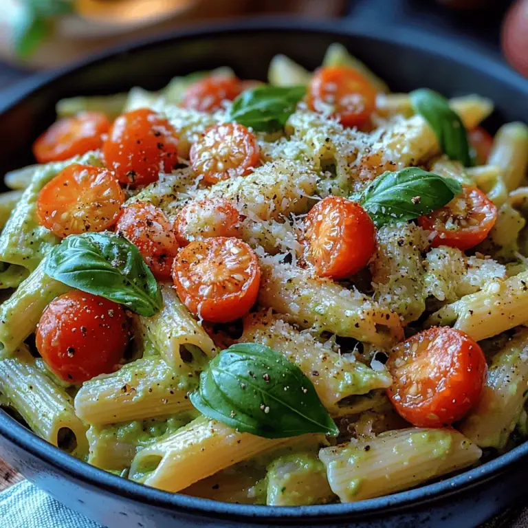 In today’s fast-paced world, finding a meal that is both quick to prepare and nourishing can feel like a daunting challenge. Enter Creamy Avocado Pasta Delight, a dish that marries the rich, buttery consistency of ripe avocados with the comforting, familiar warmth of pasta. This recipe not only satisfies your cravings but also provides a nutritious option that’s perfect for any occasion, whether it's a busy weeknight dinner or an impressive dish for guests.