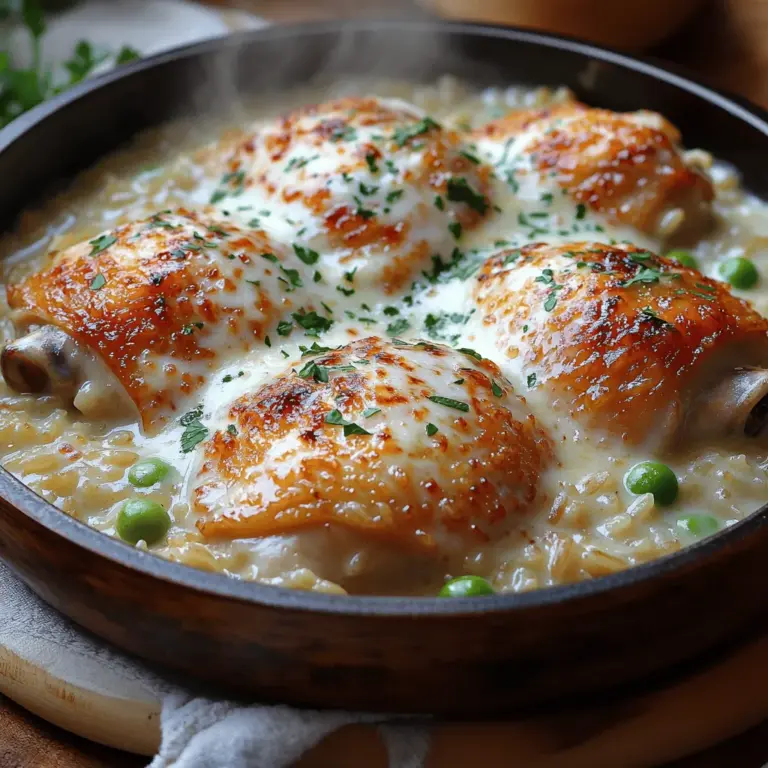 In the fast-paced world we live in, one-pan meals have emerged as a delightful solution for busy home cooks. They offer not only convenience but also a delicious way to bring the family together around the dinner table. One such standout recipe is One-Pan Creamy Parmesan Chicken and Rice. This dish encapsulates the essence of comfort food, melding tender chicken thighs with creamy rice, all infused with rich Parmesan flavor. The best part? It all comes together in a single pan, making it an ideal choice for a weeknight dinner or a cozy family gathering.