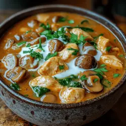 Creamy Forest Delight: Mushroom Chicken Soup