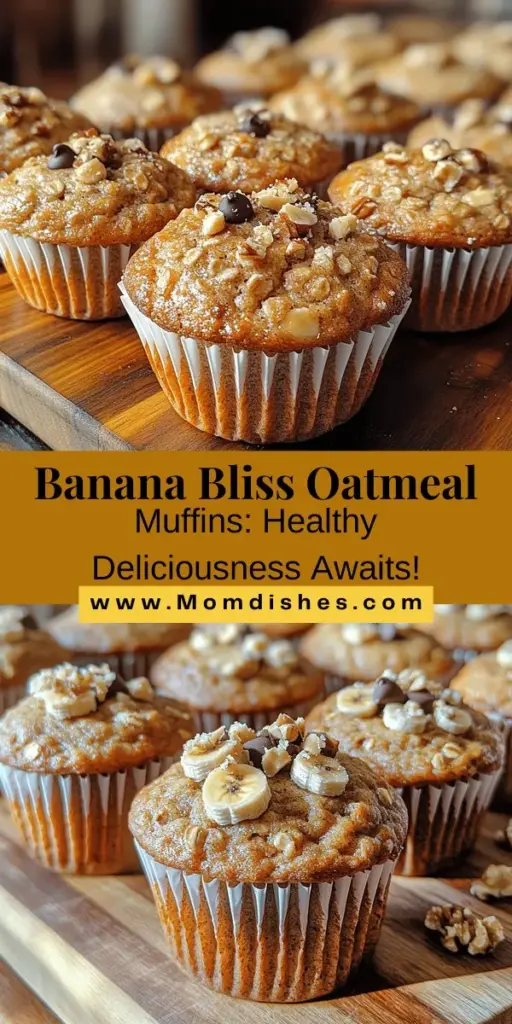 Discover the joy of Banana Bliss Oatmeal Muffins, the perfect blend of health and flavor for breakfast or a snack! Packed with ripe bananas, rolled oats, and whole wheat flour, these muffins are rich in nutrients, suitable for various dietary needs, and easy to customize. Enjoy their moist texture and naturally sweet flavor while benefiting from their heart-healthy ingredients. Bake a batch today for a nutritious treat that everyone will love!