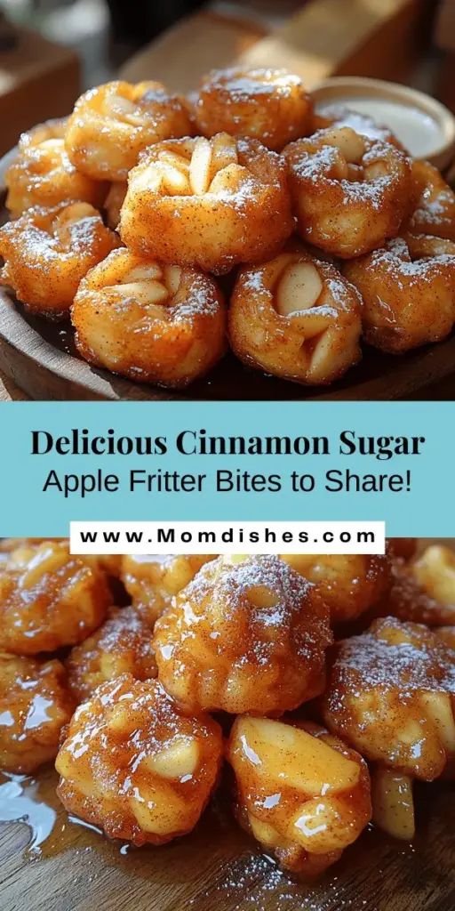 Indulge in the warm, comforting flavors of Cinnamon Sugar Apple Fritter Bites! These bite-sized treats combine tender dough with chunks of juicy apples, all wrapped in a sweet, crunchy cinnamon sugar coating. Perfect for gatherings or a cozy snack at home, they are easy to whip up with simple ingredients. Enjoy them fresh out of the fryer for the ultimate treat that’s sure to please family and friends. Discover the joy of making these delightful bites today!