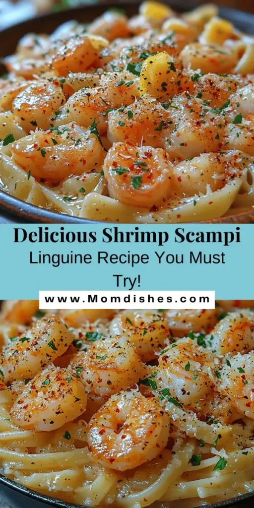Discover the vibrant flavors of Shrimp Scampi Linguine, a quick yet elegant seafood dish that's perfect for weeknight dinners or special occasions. This recipe combines succulent shrimp with al dente linguine in a luxurious garlic and butter sauce, enhanced by fresh herbs and a splash of white wine. Easy to prepare and highly adaptable, it's a crowd-pleaser that showcases the best of seafood cuisine. Impress your guests or treat yourself to a delightful culinary experience!