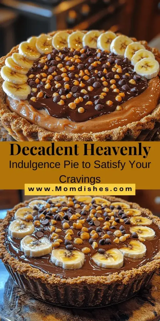 Indulge in the Heavenly Indulgence Pie, a delightful blend of creamy peanut butter, tangy cream cheese, and airy whipped topping, all set in a crunchy graham cracker crust. This unique dessert masterfully combines rich flavors and textures, making it the perfect centerpiece for any gathering. Easy to make and visually stunning, this pie will impress friends and family alike. Discover how to craft this irresistible treat and elevate your dessert game with this simple recipe.