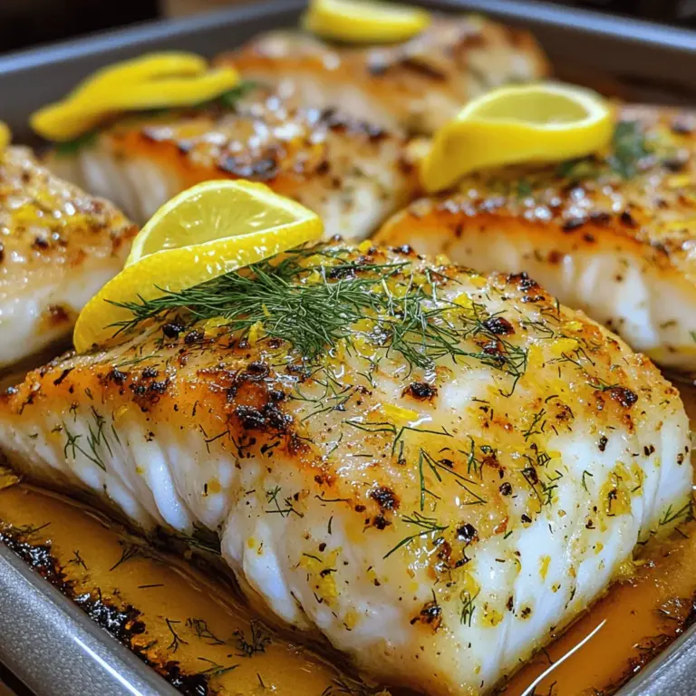 Zesty Baked Lemon Dill Cod Fillets are not just a feast for the eyes, but they also deliver an explosion of flavors that make for a delightful meal. The combination of fresh lemon, aromatic dill, and tender cod creates a dish that is both light and satisfying, perfect for a family dinner or a special occasion. As we strive to incorporate more healthy options into our diets, this recipe stands out, offering a delicious way to enjoy fish without compromising on taste.