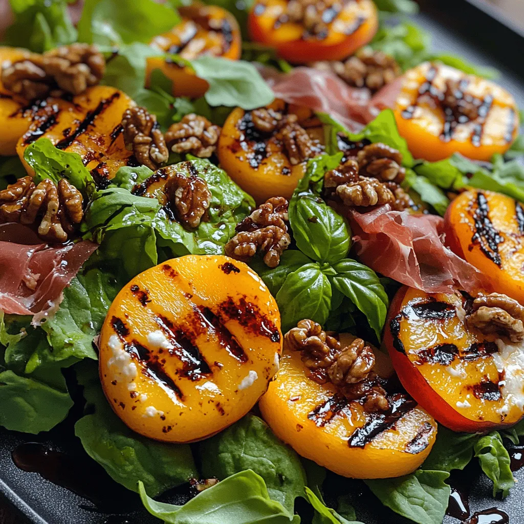 As the sun shines brighter and the days grow longer, there's nothing quite like a refreshing summer salad to brighten your meal. The Grilled Nectarine Burrata Prosciutto Salad is a perfect embodiment of summer flavors, combining the sweetness of ripe nectarines, the creaminess of burrata cheese, and the savory notes of prosciutto to create a dish that is as visually appealing as it is delicious.