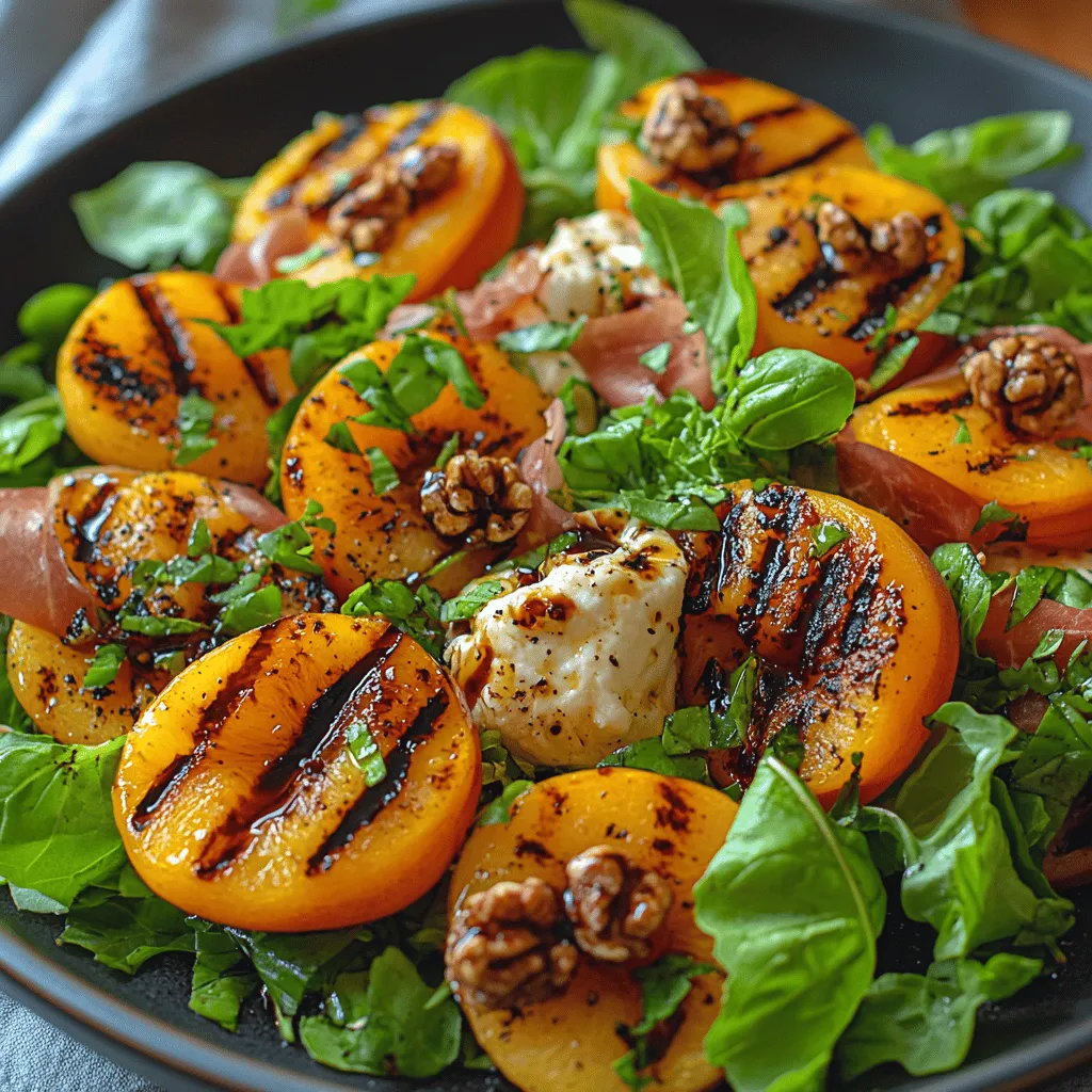 As the sun shines brighter and the days grow longer, there's nothing quite like a refreshing summer salad to brighten your meal. The Grilled Nectarine Burrata Prosciutto Salad is a perfect embodiment of summer flavors, combining the sweetness of ripe nectarines, the creaminess of burrata cheese, and the savory notes of prosciutto to create a dish that is as visually appealing as it is delicious.