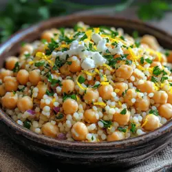 Zesty Lemon Garlic Couscous with Chickpeas: A Flavorful and Healthy Delight