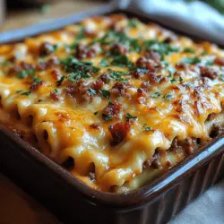 Parmesan Garlic Bacon Cheeseburger Lasagna