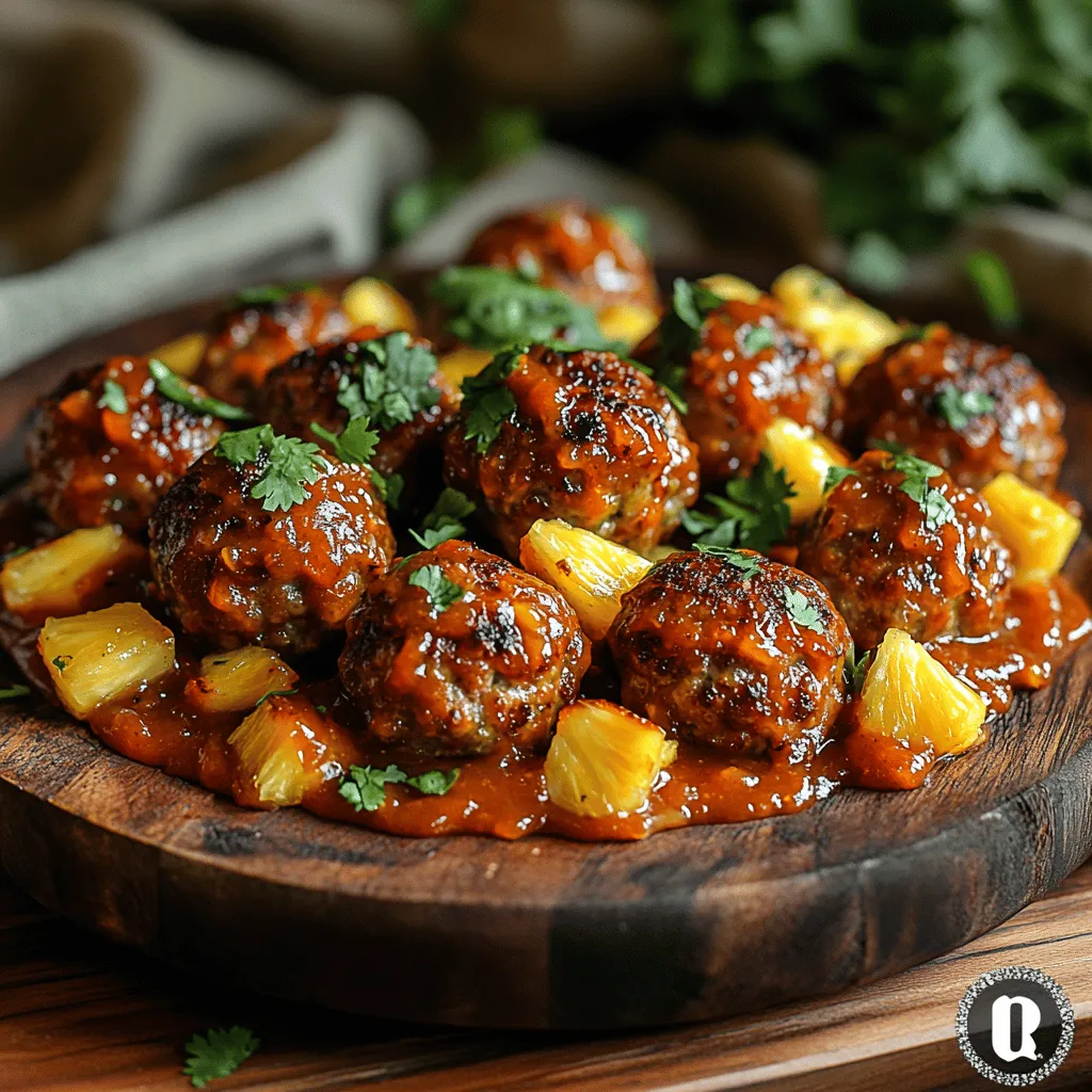 Are you ready to take your taste buds on a tropical adventure? The Tropical Tangy Pineapple BBQ Meatballs dish perfectly encapsulates the delightful fusion of tropical flavors with traditional barbecue elements. Picture juicy meatballs infused with the sweetness of ripe pineapple, all coated in a tangy barbecue sauce that promises to elevate any meal. Whether served as a crowd-pleasing appetizer at your next gathering, the star of a family dinner, or nestled in slider buns for a fun twist, these meatballs are versatile enough to suit any occasion.