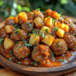 Are you ready to take your taste buds on a tropical adventure? The Tropical Tangy Pineapple BBQ Meatballs dish perfectly encapsulates the delightful fusion of tropical flavors with traditional barbecue elements. Picture juicy meatballs infused with the sweetness of ripe pineapple, all coated in a tangy barbecue sauce that promises to elevate any meal. Whether served as a crowd-pleasing appetizer at your next gathering, the star of a family dinner, or nestled in slider buns for a fun twist, these meatballs are versatile enough to suit any occasion.