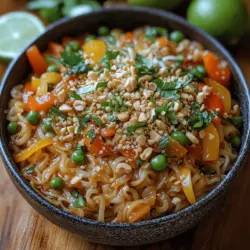 Sizzling Spicy Thai Noodles with Colorful Veggies: A Flavorful Journey into Thai Cuisine