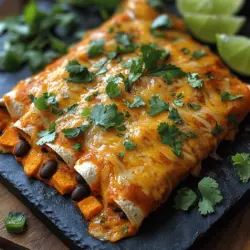 Sweet Potato & Black Bean Enchiladas: A Flavorful Plant-Based Delight