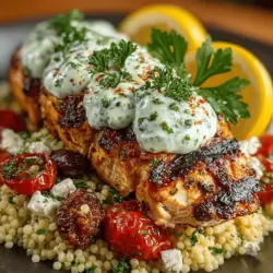 Mediterranean Escape: Greek Chicken with Tzatziki and Couscous