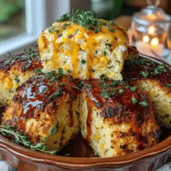 Honey Butter Glazed Cornbread Chicken Bake
