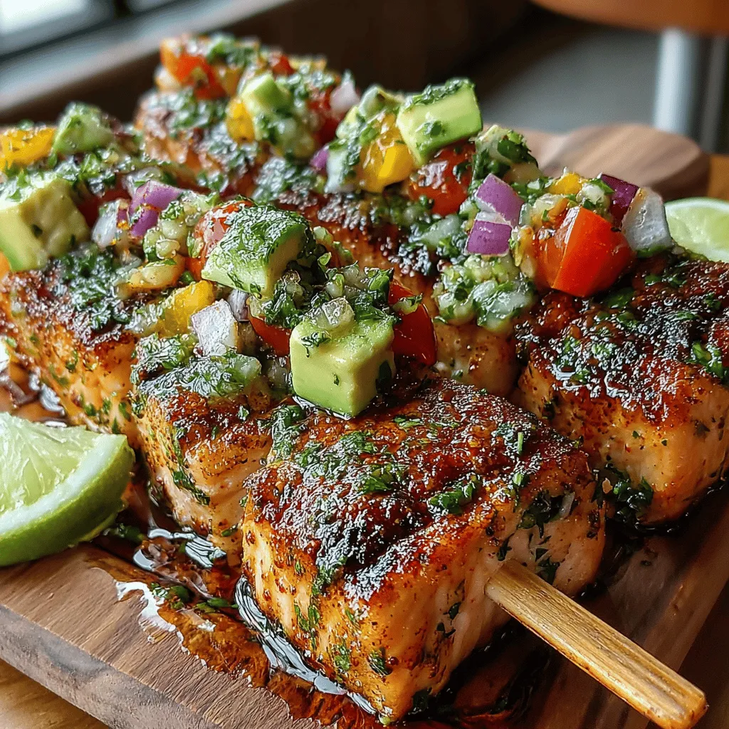 As the warm sun shines brightly and the days grow longer, there's no better time to embrace the joys of outdoor cooking with friends and family. One dish that perfectly captures the essence of summer gatherings is Zesty Salmon Skewers with Lime Salsa. This vibrant recipe not only showcases the natural beauty of salmon but also brings together a medley of fresh flavors that can elevate any backyard barbecue or picnic.