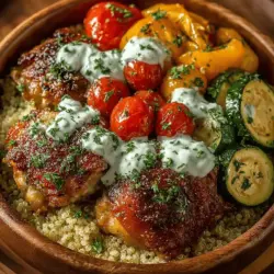 Mediterranean Melody: Sheet Pan Greek Chicken Bowls