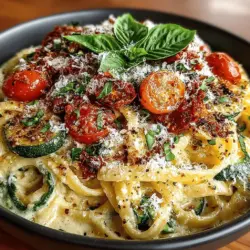 Creamy Zucchini Tomato Pasta