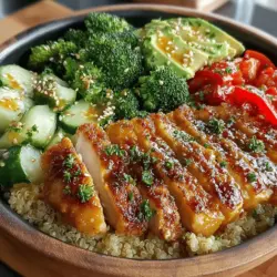 Honey Mustard Chicken Quinoa Power Bowl