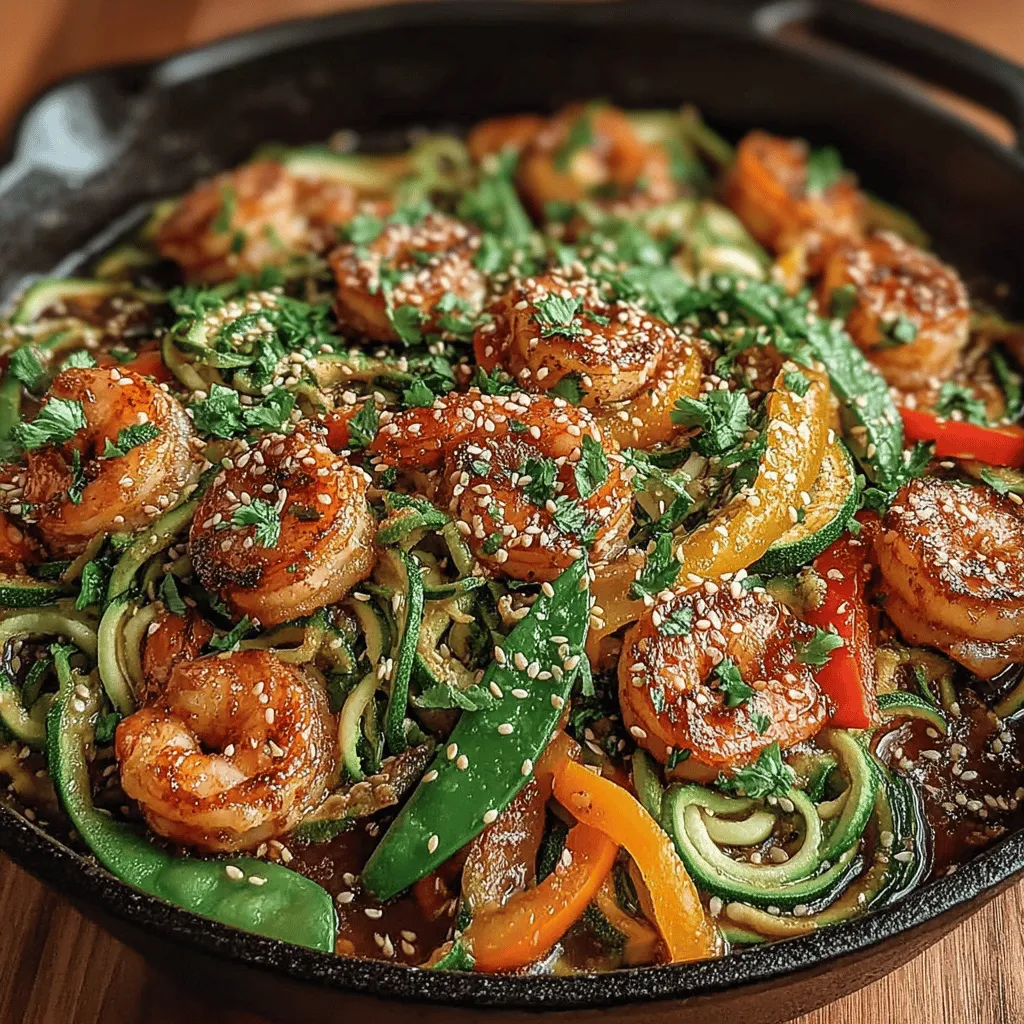 In recent years, zoodles—zucchini noodles—have surged in popularity, becoming a favored low-carb alternative to traditional pasta. With the rise of health-conscious eating, more people are seeking ways to enjoy classic dishes while adhering to various dietary preferences. The Zesty Shrimp Zoodle Stir-Fry is a perfect embodiment of this trend, combining the lightness of zoodles with the rich flavors of shrimp and fresh vegetables. This dish not only tantalizes the taste buds but also offers a nutritious meal that fits seamlessly into a balanced diet.