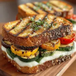 Grilled Veggie & Mozzarella Sandwiches