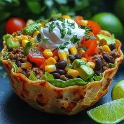 Crispy Fiesta Taco Salad Cups: A Delicious and Fun Recipe
