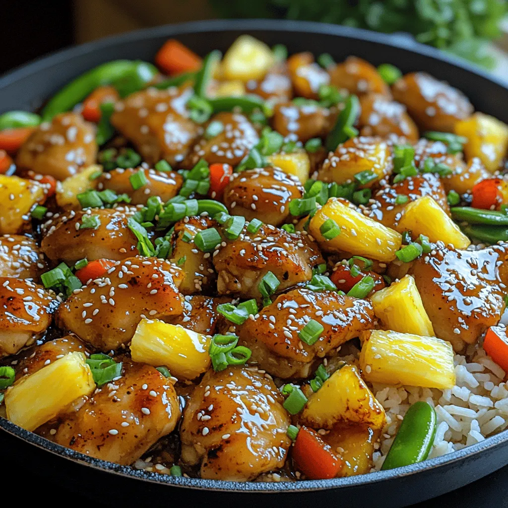 When it comes to quick, delicious meals that please both the palate and the schedule, few dishes can compete with the Sticky Pineapple Teriyaki Chicken Skillet. This recipe is a vibrant blend of sweet, savory, and tangy flavors that come together in a single skillet, making it an ideal choice for busy weeknights or casual gatherings. The succulent chicken, paired with the bright, juicy notes of pineapple, creates a dish that is not only satisfying but also exciting to eat.