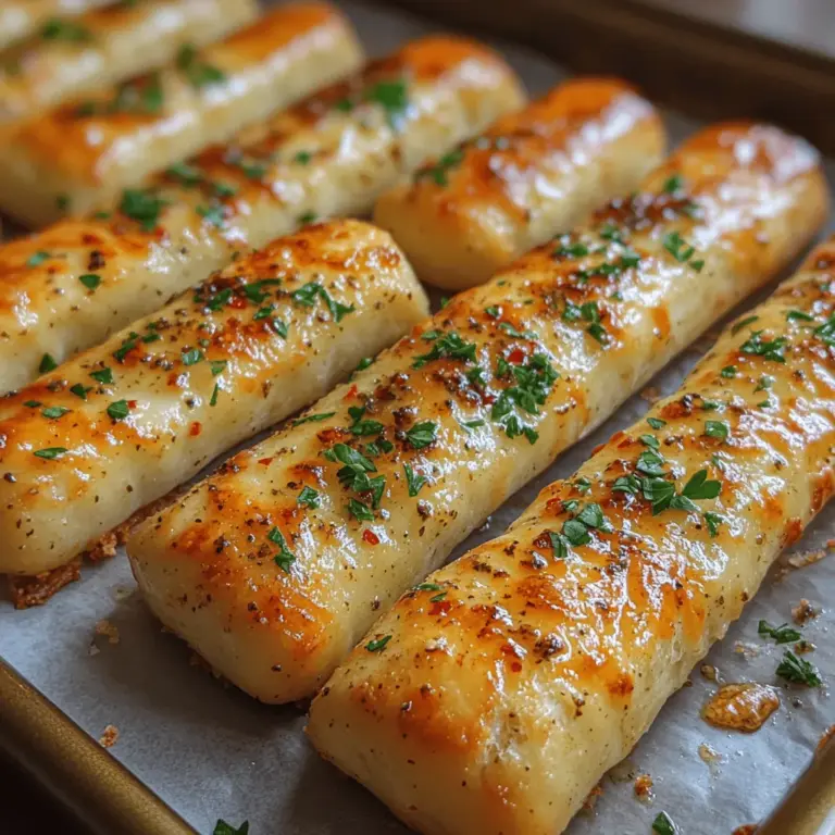 There's something undeniably comforting about homemade breadsticks. The aroma of freshly baked bread wafting through the kitchen, the crispy exterior giving way to a soft, chewy interior, and the luscious combination of garlic and herbs make these Crunchy Garlic Herb Breadsticks a beloved addition to any meal. Whether served alongside a rich pasta dish, a warm bowl of soup, or enjoyed on their own as a delightful snack, these breadsticks elevate any dining experience.