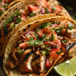 Zesty Chicken Tacos with Sweet Strawberry Slaw