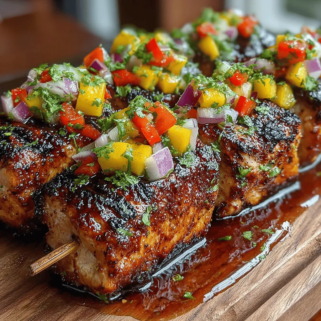 When it comes to summer dining, few dishes can rival the mouthwatering allure of sizzling chicken skewers paired with a vibrant tropical mango salsa. This dish encapsulates the essence of sunny days, outdoor gatherings, and the joy of sharing delicious food with family and friends. The combination of juicy, grilled chicken and the refreshing sweetness of mango creates a tantalizing experience that is both satisfying and healthy. With its bright flavors and colorful presentation, this recipe is sure to become a staple at your next barbecue, family dinner, or casual get-together.