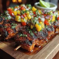 Sizzling Chicken Skewers with Tropical Mango Salsa