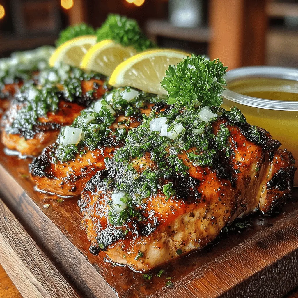 At the heart of Smoky Honey Garlic Grilled Chicken are its key ingredients, each contributing to the overall harmony of the dish. Honey serves as a natural sweetener that not only enhances the flavor but also caramelizes beautifully on the grill, giving the chicken a gorgeous, golden-brown finish. Complementing this sweetness is smoked paprika, which imparts a rich, smoky flavor that mimics the essence of traditional barbecuing, all without the need for a smoker. The aromatic punch of garlic adds depth and complexity, while soy sauce brings an umami richness and moisture that elevates the chicken’s taste and texture.