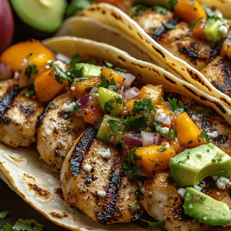 Tacos are a beloved dish that embodies the essence of vibrant flavors, and the Peach Salsa Chicken Tacos take this concept to a whole new level. This delightful dish brings together tender chicken, a refreshing peach salsa, and warm tortillas, creating an explosion of taste in every bite. The combination of sweet and savory elements makes this recipe a standout choice for any meal, particularly during the summer when fresh produce is at its peak.