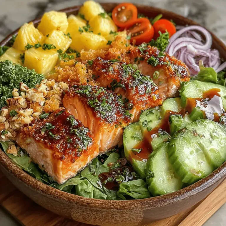 In recent years, salads have surged in popularity as a go-to meal option for health-conscious individuals and families alike. The allure of a colorful, nutrient-packed bowl brimming with fresh ingredients makes salads not only a wholesome choice but also a versatile one. Among the myriad of salad options available, the Tropical Delight: Pineapple & Salmon Salad Bowl stands out as a refreshing and nutritious dish that transports your taste buds to a sunny beach getaway.