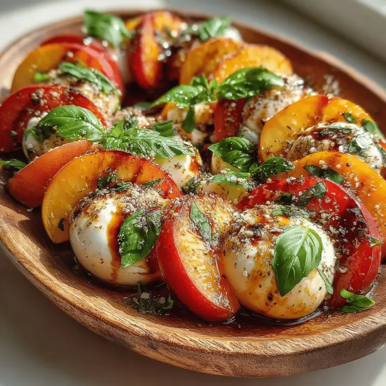 As summer unfolds, the bounty of fresh produce invites us to savor the season’s vibrant flavors, and what better way to celebrate the essence of summer than with a refreshing salad? Summer salads are a symphony of colors and textures, showcasing the best of what nature has to offer. Among the many delightful options, the Peach Caprese Salad stands out as a perfect embodiment of summer dining. This dish melds the sweetness of ripe peaches with the creaminess of fresh mozzarella, creating a harmonious balance that is both visually stunning and deliciously satisfying.