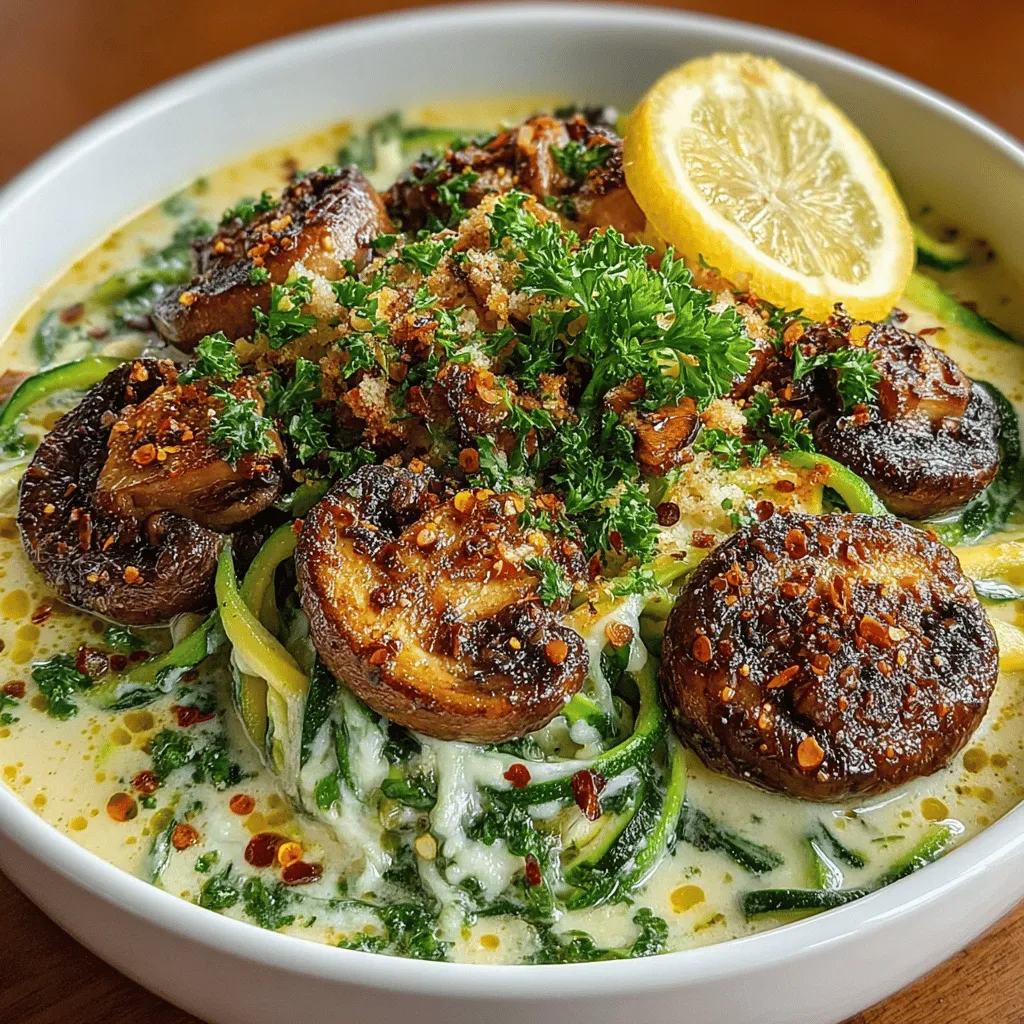 In recent years, zoodles, or zucchini noodles, have surged in popularity as a healthy alternative to traditional pasta. This rise is fueled by a growing awareness of dietary choices and the increasing demand for low-carb, gluten-free options that still satisfy cravings for comfort food. The Mushroom Magic Zoodle Alfredo Bowls encapsulate this trend perfectly, offering a creamy, flavorful dish that combines the earthy richness of mushrooms with the light, fresh profile of zucchini noodles. This recipe is not only a feast for the taste buds but also caters to various dietary preferences, making it a versatile option for anyone looking to enjoy a guilt-free indulgence.