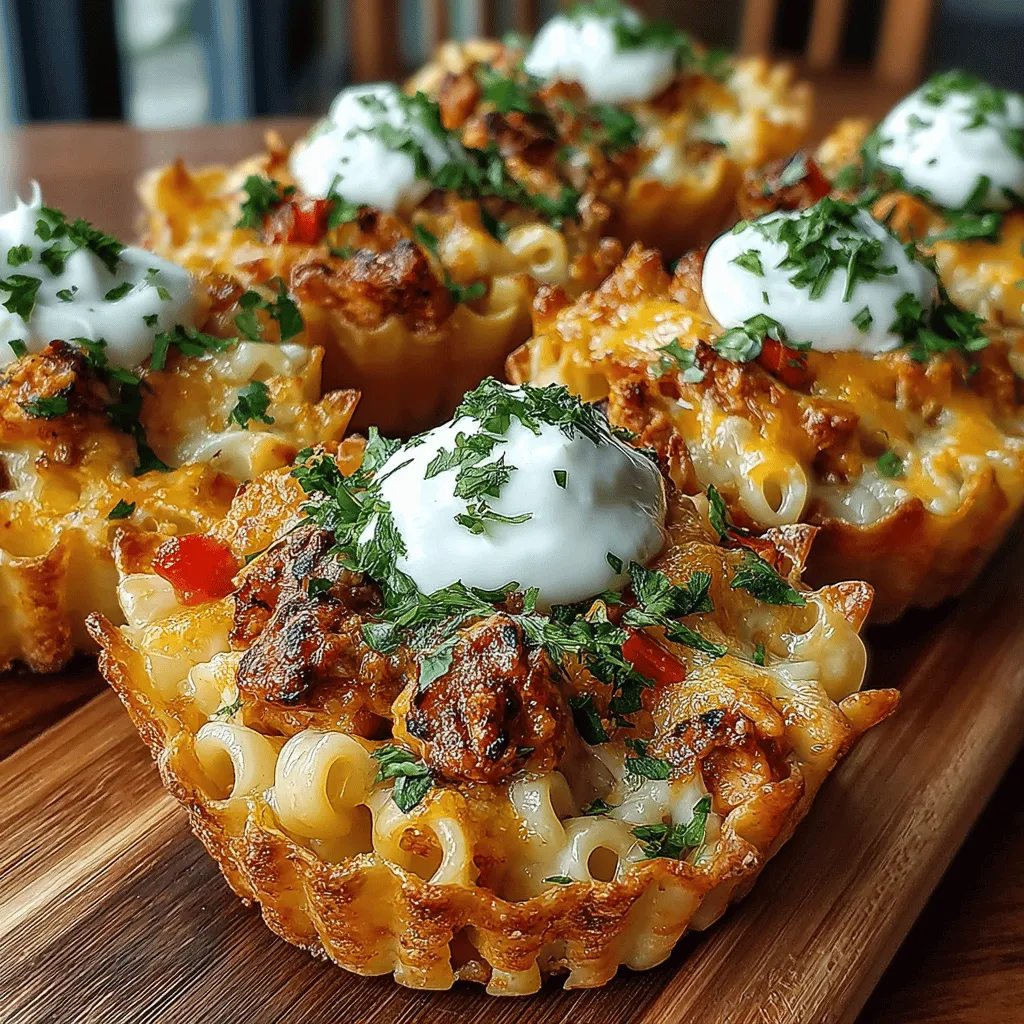 In the realm of culinary creations, few dishes manage to capture the essence of comfort food while also being versatile enough for various occasions like the Crispy Chicken Fajita Pasta Cups. This delightful fusion combines the classic flavors of chicken fajitas with the hearty texture of pasta, all neatly encased in crispy tortilla cups. The result is not only visually appealing, but it also delivers an explosion of flavor that will tantalize the taste buds of both children and adults alike.