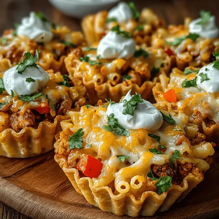 In the realm of culinary creations, few dishes manage to capture the essence of comfort food while also being versatile enough for various occasions like the Crispy Chicken Fajita Pasta Cups. This delightful fusion combines the classic flavors of chicken fajitas with the hearty texture of pasta, all neatly encased in crispy tortilla cups. The result is not only visually appealing, but it also delivers an explosion of flavor that will tantalize the taste buds of both children and adults alike.