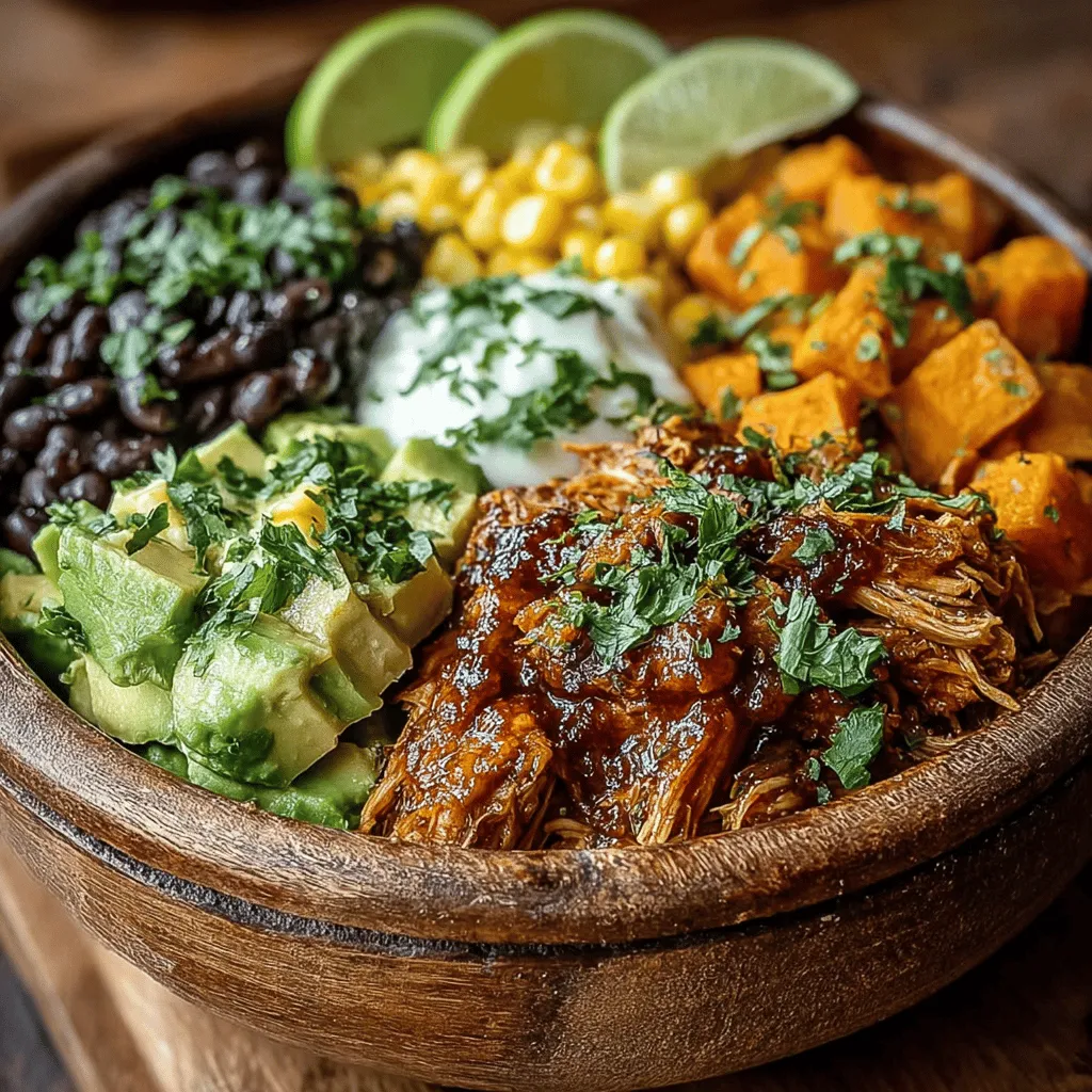 In the quest for nourishing meals that are both satisfying and bursting with flavor, BBQ Chicken Sweet Potato Bowls stand out as a winning choice. This recipe artfully blends the natural sweetness of roasted sweet potatoes with the smoky, tangy goodness of barbecue chicken, creating a dish that is not only delightful to the taste buds but also visually appealing. Each bowl is further enriched by the creamy texture of avocado and the fresh notes of cilantro, making it a harmonious balance of flavors and nutrients.
