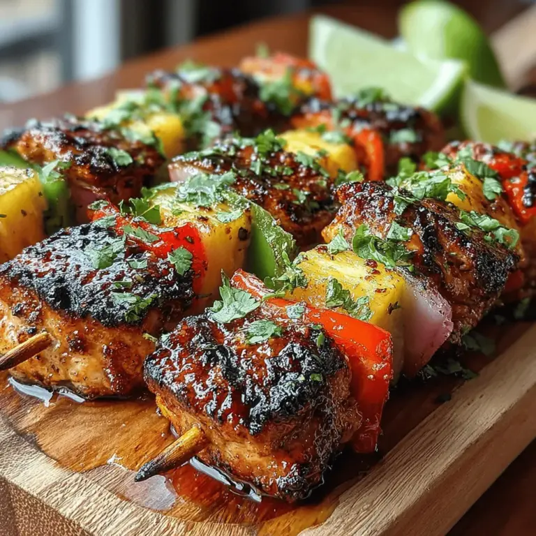 As the sun begins to shine and the days grow longer, the allure of outdoor cooking and vibrant flavors beckons. Grilling is not just a cooking method; it’s an experience that brings people together, especially during summer cookouts and backyard gatherings. One of the most delightful expressions of this culinary art is found in the realm of skewers, where various ingredients come together to create a deliciously portable meal. Among the many options available, Tropical BBQ Pineapple Chicken Skewers stand out as a vibrant dish that combines sweet, savory, and smoky elements into a feast for the senses.