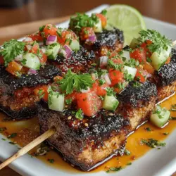 Turkey Skewers with Watermelon Salsa