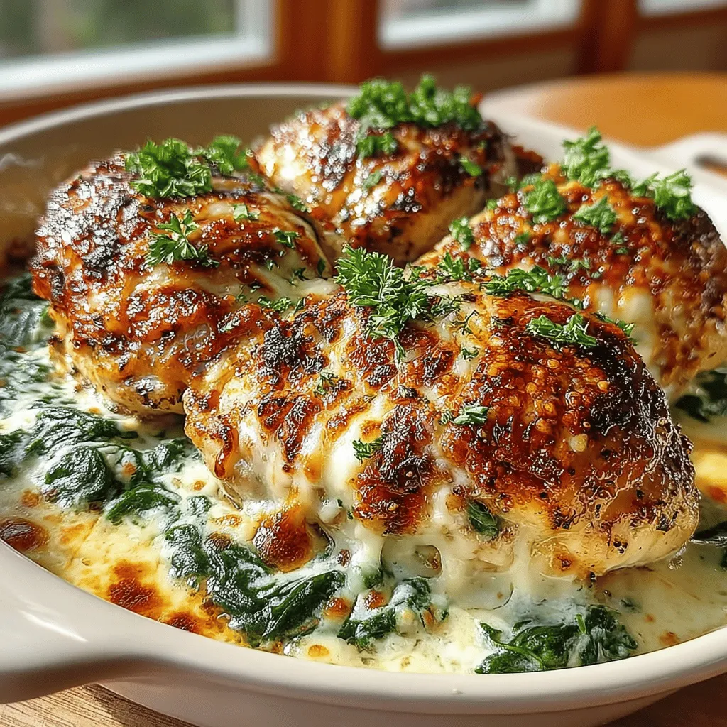 There’s something truly magical about gathering around a warm, hearty meal that envelops you in comfort and joy. The first time I made Creamy Parmesan Spinach Chicken Bake for my family is a memory etched in my mind. It was one of those chilly evenings when the sky hung low and gray, and I was yearning for a dish that would not only warm us up but also bring us together at the dinner table. The moment I placed the chicken in the oven, the aroma of garlic and cheese wafted through the air, drawing everyone into the kitchen with eager anticipation. It’s moments like these that remind me of the true power of good food—it’s not just about sustenance; it’s about connection, comfort, and creating lasting memories.