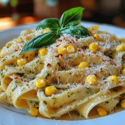 Creamy Corn & Pesto Pasta Recipe: A Culinary Delight