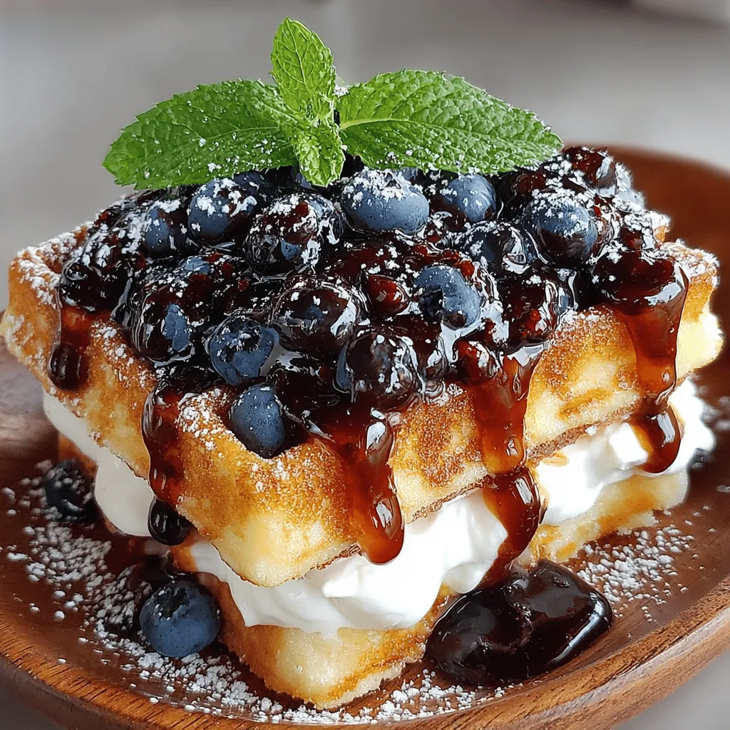Frosty Blueberry Bliss Waffle Stacks: A Delightful Breakfast Experience