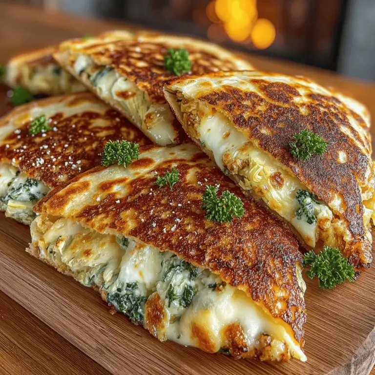 Quesadillas have long been celebrated as a versatile dish that can cater to a variety of tastes and dietary preferences. Originating from Mexico, this simple yet satisfying meal has evolved over the years, leading to countless adaptations that showcase different ingredients and flavors. Whether enjoyed as a quick snack, a hearty lunch, or a delightful dinner option, quesadillas are loved for their crispy tortillas filled with melted cheese and savory fillings. Among the many variations, creamy spinach artichoke quesadillas stand out as a particularly comforting choice, blending the rich flavors of creamy cheese with the wholesome goodness of vegetables.