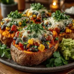 Baked Sweet Potato Chili Boats: Recipe Completion and Serving Suggestions