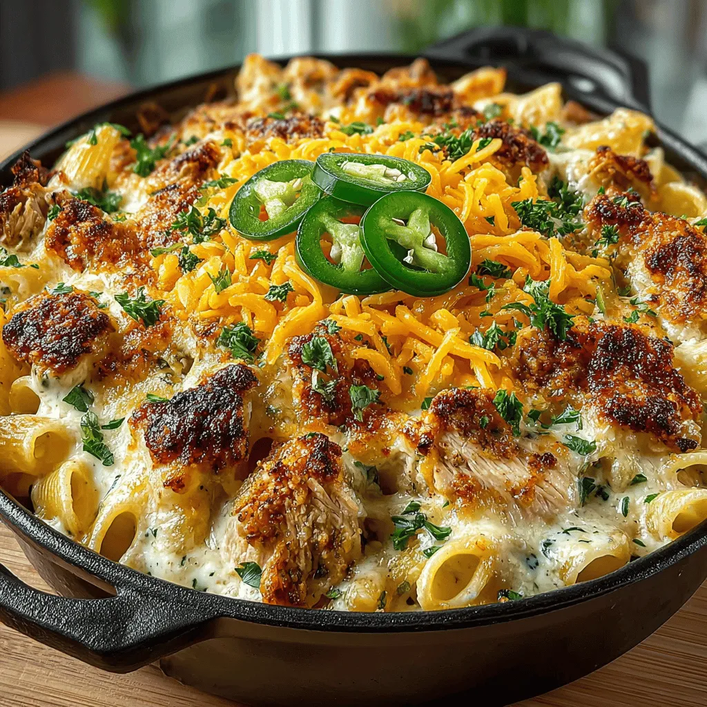 If you're on the hunt for a dish that marries the comforting qualities of a classic pasta bake with a bold kick of spice, look no further than the Fiery Green Chili Chicken Pasta Bake. This dish stands out not only for its enticing flavors but also for its creamy texture that envelops tender pasta, succulent chicken, and vibrant green chilies. The combination of these ingredients creates a culinary experience that is both satisfying and memorable, making it a favorite among families and dinner guests alike.