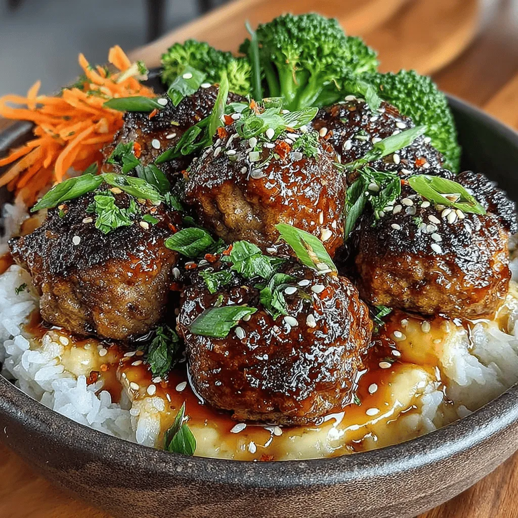 To get started on your Honey Garlic Chicken Meatball Bowls, it's essential to prepare your baking sheet properly. To prevent the meatballs from sticking, line your baking sheet with parchment paper or lightly coat it with a non-stick spray. This ensures that your meatballs will easily release from the pan without losing any of their deliciousness. Additionally, using parchment paper can make cleanup a breeze, allowing you to focus more on enjoying your meal rather than scrubbing pans after cooking.