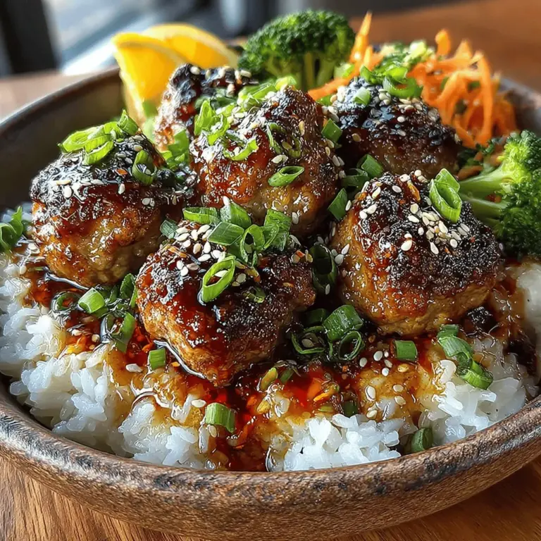 To get started on your Honey Garlic Chicken Meatball Bowls, it's essential to prepare your baking sheet properly. To prevent the meatballs from sticking, line your baking sheet with parchment paper or lightly coat it with a non-stick spray. This ensures that your meatballs will easily release from the pan without losing any of their deliciousness. Additionally, using parchment paper can make cleanup a breeze, allowing you to focus more on enjoying your meal rather than scrubbing pans after cooking.